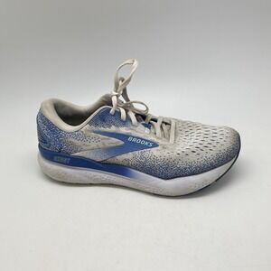 Brooks Sneakers Womens 8 B Ghost 16 1204071B152 White Running Athletic Gym Shoes